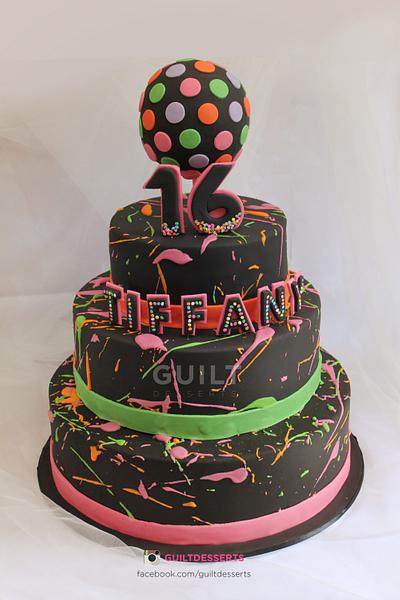 Neon Clubbing Cake - Cake by Guilt Desserts