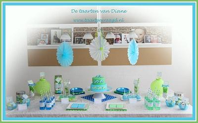 Sweet table blue/green - Cake by Diane75