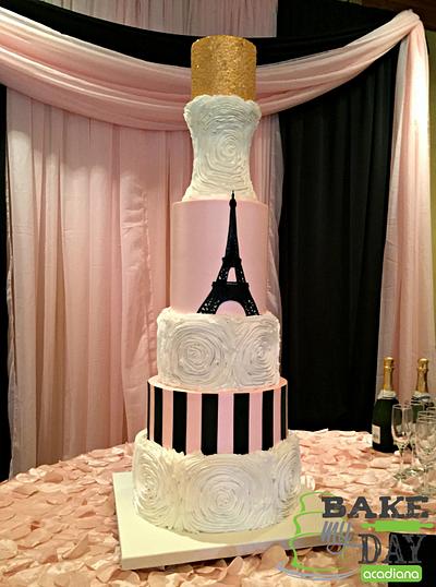 Paris in Buttercream - Cake by Bake My Day Acadiana