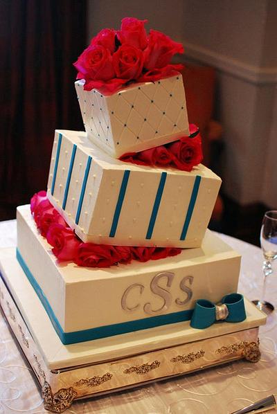 Wonky Wedge Wedding Cake - Cake by Jenniffer White