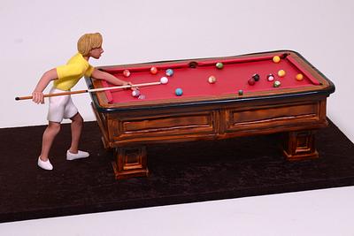 Pool Table Cake - Cake by Serdar Yener | Yeners Way - Cake Art Tutorials