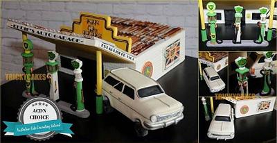 BP garage and Holden - Cake by Trickycakes