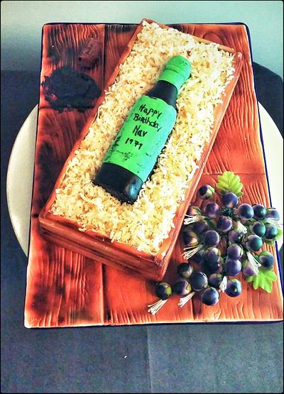 Vintage wine bottle cake - Cake by Danijela Lilchickcupcakes