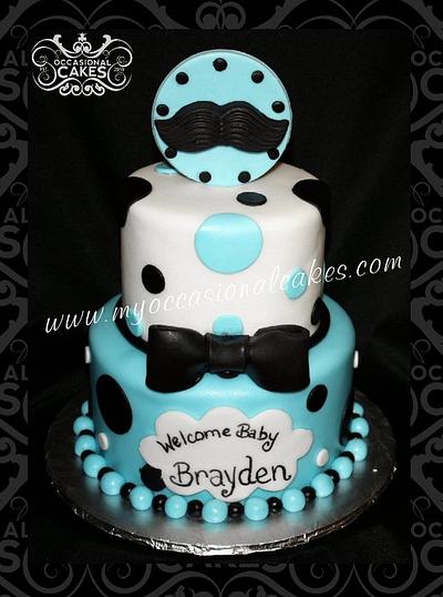 Little Man Baby Shower Cake - Cake by Occasional Cakes