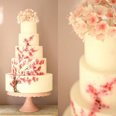 Cherry Blossom Wedding cake - Cake by Sugar Spice