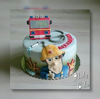 Fireman Sam Cake - Cake by AndyCake