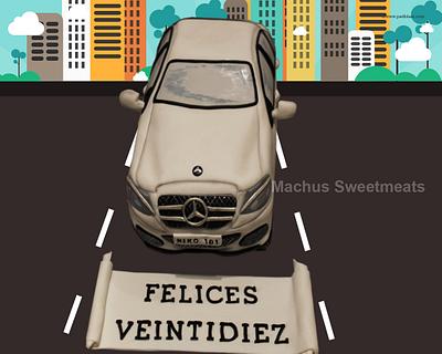 Tarta fondant 3D Mercedes Benz, Mercedes Benz 3D cake - Cake by Machus sweetmeats