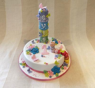 Stacking Cups and little wormy :)  - Cake by Storyteller Cakes