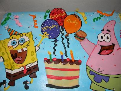 Spongebob & Patrick having a Party! - Cake by Day