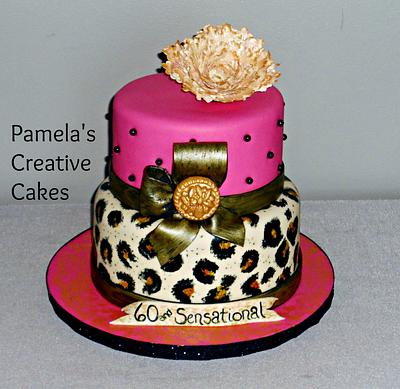 Hot Pink and Leopard - Cake by Pamela Sampson Cakes