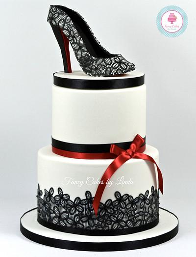 Shoe Cake - Shoe Design Inspired by Christian Louboutin - Cake by Ceri Badham