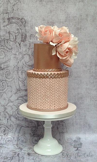 Blush and rose gold birthday cake - Cake by Seize The Cake