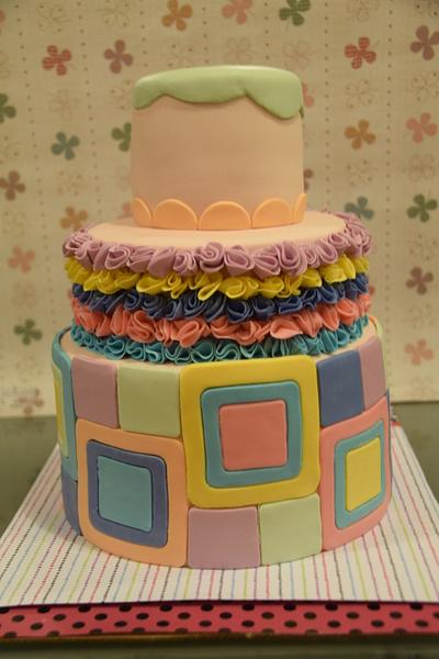 A three tiers cakes that I purposely made to enter the "Rainbow" theme competition :)  - Cake by BiboDecosArtToppers 