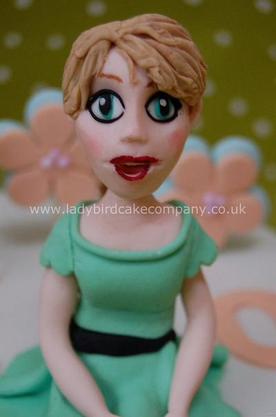 Fortieth birthday figure modelled cake - Cake by Liz, Ladybird Cake Company