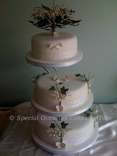 Lily of the Valley, Ivy and Butterfly cake - Cake by Teresa Bryant