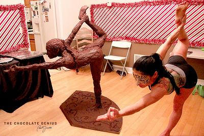 Woman in Dancers Pose Yoga Cake - Life-Size - Cake by Paul Joachim