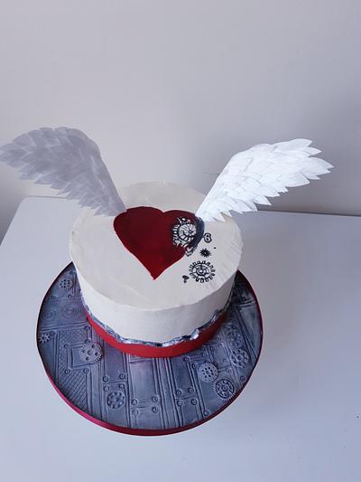 Steampunk Valentines cake - Cake by Anastasia Krylova