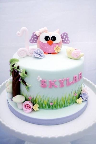 Owl birthday cake - Cake by Natasha Thomas