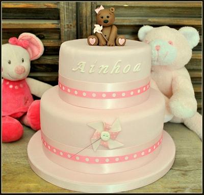 dust pink and sweet bear - Cake by patisserire