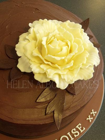 Chocolate Peony - Cake by Helen Alborn  