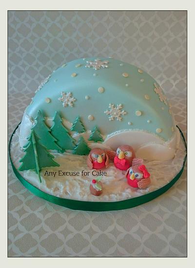 snow globe - Cake by Any Excuse for Cake
