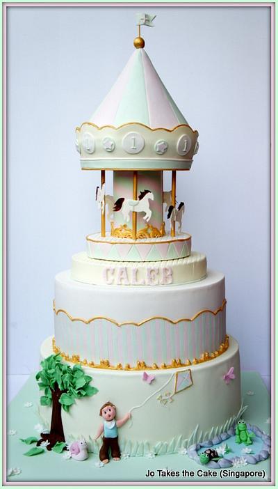 Garden Pastel Carousel - Cake by Jo Finlayson (Jo Takes the Cake)