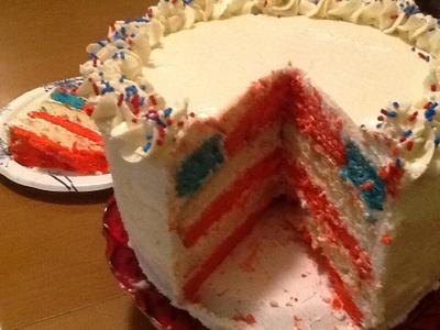 4th Of July Flag Cake - Cake by Debi Fitzgerald