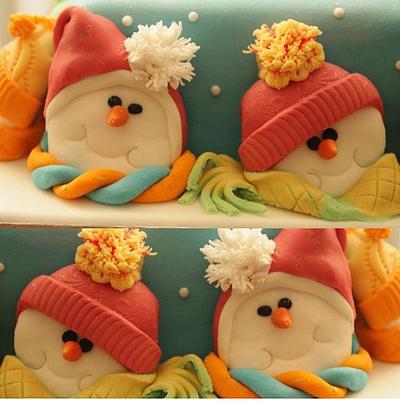 Funny Winter faces ⛄️ - Cake by Nonahomemadecakes