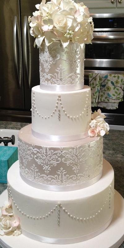 Grand Island Mansion Wedding - Cake by Susan