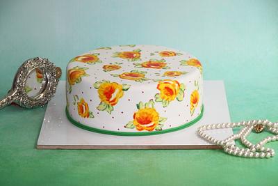 Vintage hand painted cake - Cake by Tal Zohar