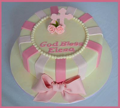 Sweet Girls Christening Cake - Cake by Lydia