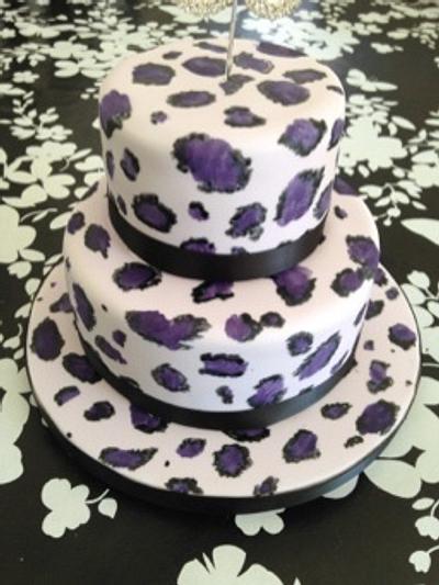 Purple Leopard - Cake by Domino Cakes