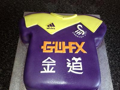 Swansea City football team - Cake by Mandy