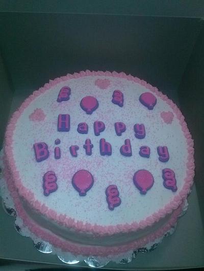 Simple Birthday cake  - Cake by Liz D MElendez