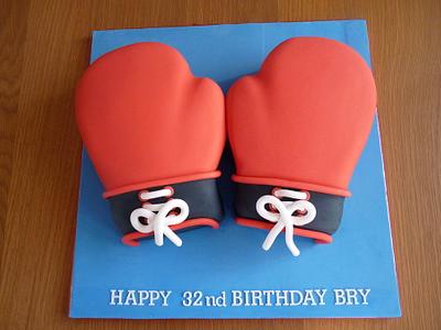 Boxing gloves cake - Cake by Sharon Todd