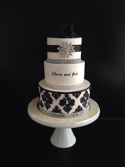 Damask and Diamonte - Cake by Mmmm cakes and cupcakes