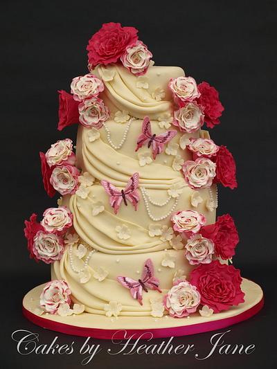 Florence, white chocolate wedding cake - Cake by Cakes By Heather Jane