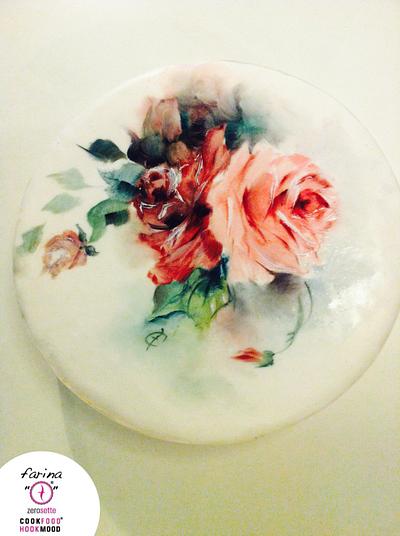 Hand paint Roses - Cake by Francesca Speranza - Sugar Artist