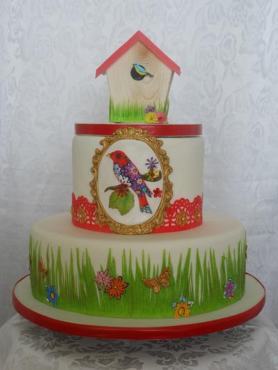 Bird house cake - Cake by Patricia M