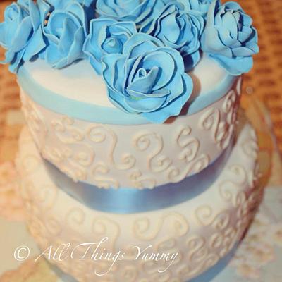 Engagement cake! - Cake by All Things Yummy