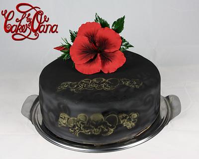 red meets gold on Halloween  - Cake by cakesbyoana