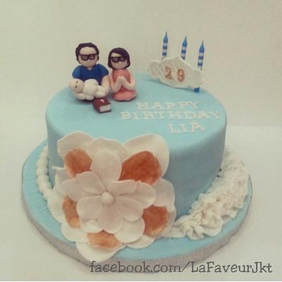 Little-family-prays-together cake - Cake by Michaela Nathania