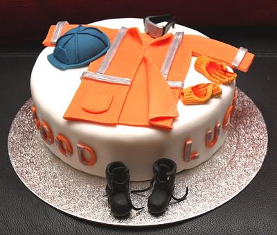PPE (Construction Worker's Uniform) Cake - Cake by Carol Vaughan