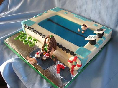 CSU Rams Swimmer Cake - Cake by Kat