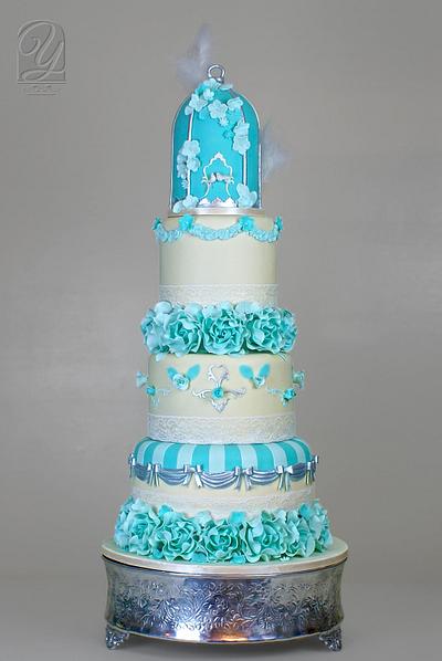 Vintage chic Birdcage Wedding Cake - Cake by UNIQUE CAKES, by Yevnig