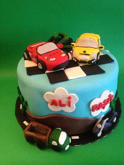 Race Cars Cake - Cake by PastaLaVistaCakes