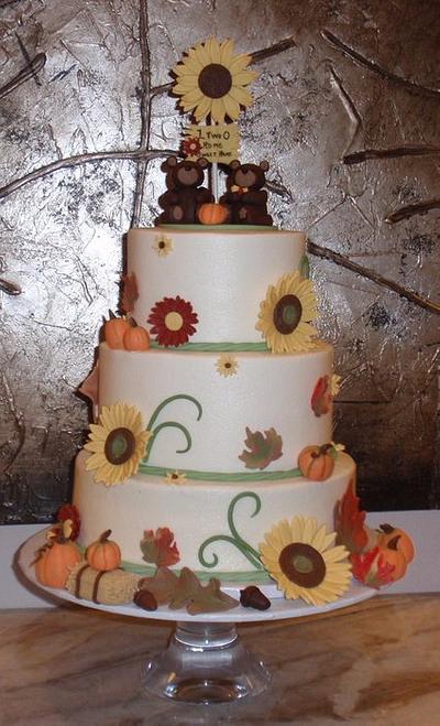 Fall Sunflower cake - Cake by jan14grands