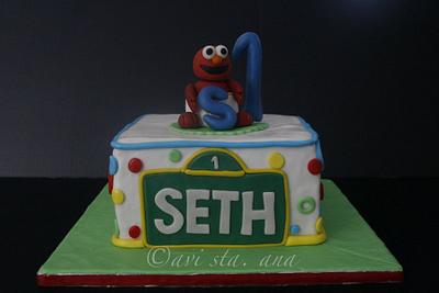 Elmo - First Birthday Cake/Cupcakes - Cake by ALotofSugar