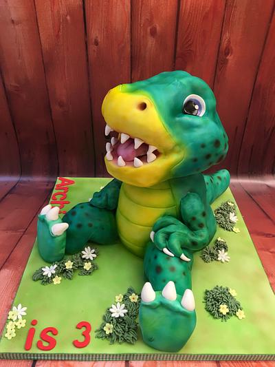 Dinosaur cake - Cake by Elaine - Ginger Cat Cakery 
