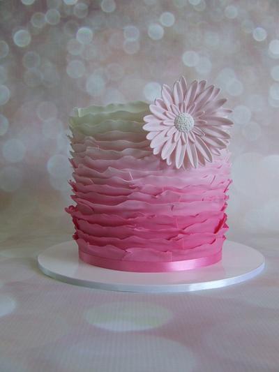 Pink Ruffle cake - Cake by Cake A Chance On Belinda